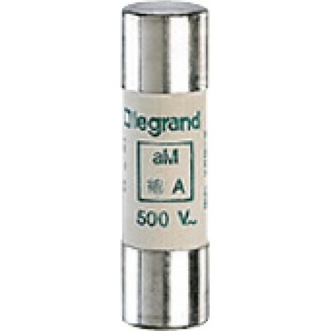 Cartouche industrielle cylindrique type aM 14x51mm sans percuteur 45A LEGRAND 014045
