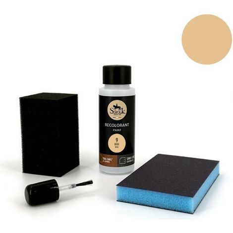 Kit Ritocco Vernice Pelle/Sintetica (9-BEIGE) - SOFOLK - Manutenzione per Sedili e Volante di Auto, Divano, Scarpe (1/4)