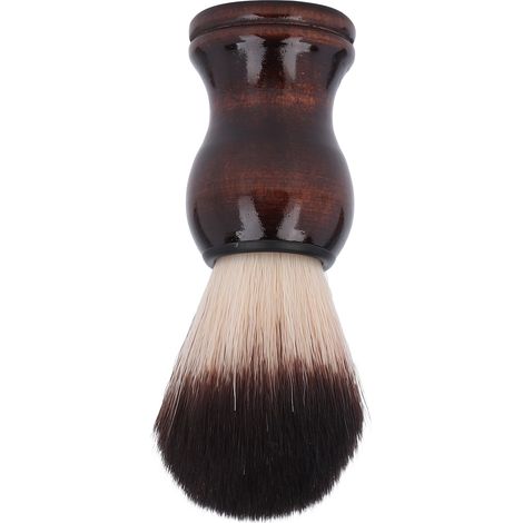 Pinceau de rasage à poils doux, pinceau à mousse à raser, manche en bois, brosse de nettoyage pour le rasage de la barbe (1/5)