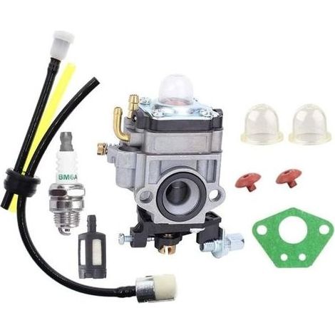Hippotech Carburateur de remplacement pour Mitsubishi MP11-001 CG260 TL26 TL33 TU26 TU33 de remplacement pour Zenoah G23LH G26L débroussailleuse 1E34F 1E36F moteur (1/4)