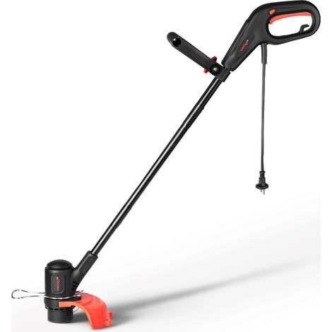 Dnipro-M Recortadora de Césped Eléctrica 300 W, 11500 RPM, Ancho de Corte 250 mm, Mango D Ajustable, Barra Desmontable de Aluminio, Ligera 1,75 kg. 30L