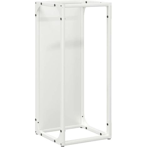Maison Exclusive - Leñero blanco 25x25x60 cm Acero laminado en fr