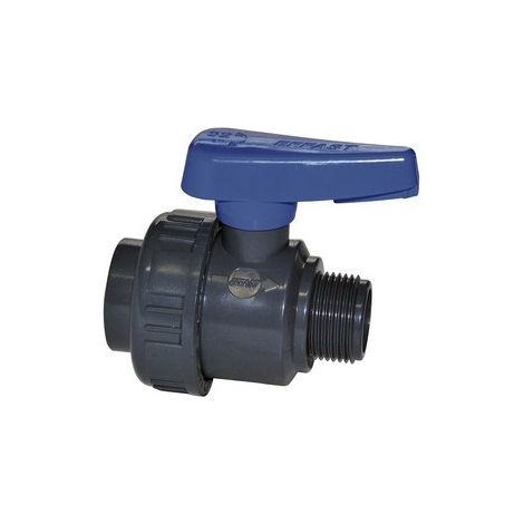 VALVOLA A SFERA MONOGHIERA IN PVC CON FIL. MF 1 IRRIT