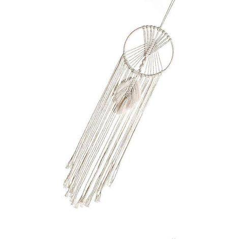 handgefertigter Traumfänger im Bohème-Stil mit Pompons, dekorativer Wandteppich für Zuhause (1/5)