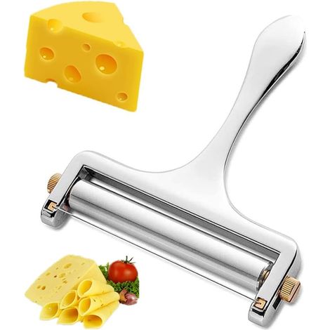 Trancheuse à fromage réglable acier inoxydable outil de cuisine (1/4)