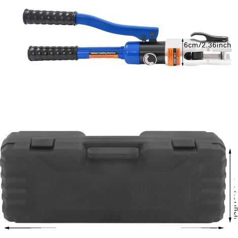 Outil de sertissage hydraulique, force de 10 tonnes, matrices interchangeables polyvalentes, Bleu (1/2)