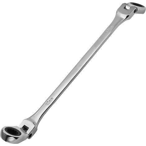 Clé à cliquet flexible extra-longue (12-13 mm), clé métrique à double extrémité, adaptée aux machinistes et aux amateurs de bricolage. (1/3)