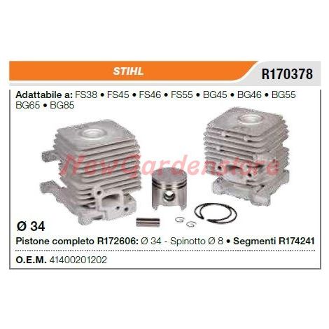 Segmento cilindro pistón motosierra STIHL FS38 FS46 45 R170378