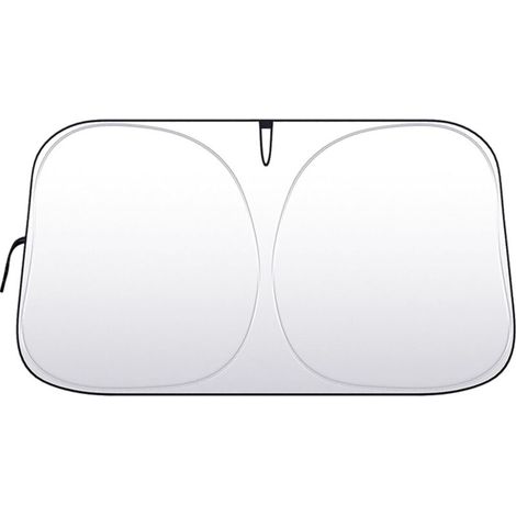 BEBUSINGOTO Pare-soleil avant de voiture, 140 x 70 cm, protection solaire universelle pour voiture, pliable, protection contre les UV et la chaleur, pour l'été, protection contre la chaleur UV (1/4)
