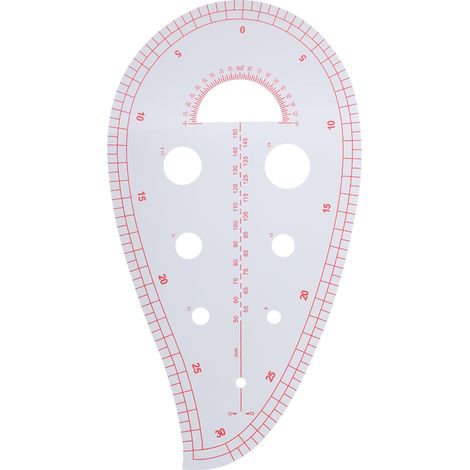 Curve Ruler Multifunctional Patchwork Semicircle Ruler for Button Positioning Pocket Neckline Drawing Clothing Design (1/5)