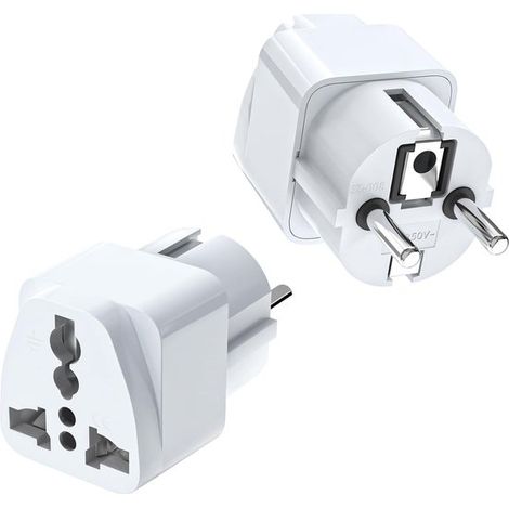 2 adaptadores de viaje,adaptador universal,adaptador de enchufe chino-alemán,enchufe universal europeo para EE. UU (1/2)