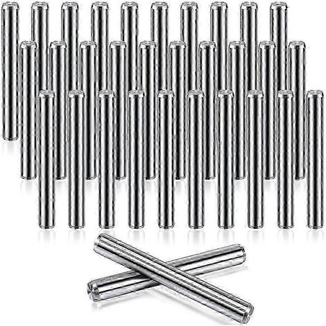 32 chevilles en acier inoxydable de 5 mm x 40 mm, supports d'étagère, supports de bibliothèque (1/5)