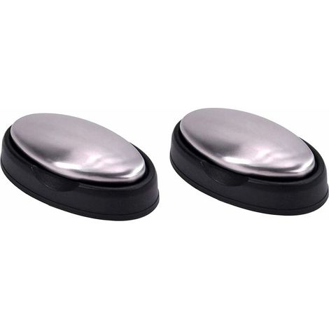 2 Pcs Savon en Acier Inoxydable,Inox de Savon D'Acier Contre Les Odeurs DéSagréAbles,Savon Anti Odeur DéCapant D'Odeur Avec Le Plateau de Base,Protection Environnementale,IdéAl pour éLiminer L (1/5)