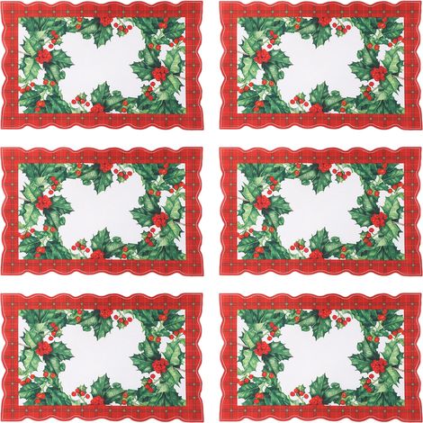 1. Sets de table Joyeux Noël, sets de table de cuisine résistants à la chaleur, sets de table lavables, sets de table antidérapants, 3