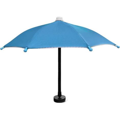 Magnetic Cell Phone Umbrella, Adjustable Foldable Beach Umbrella for Outdoors (Sky Blue) (1/5)