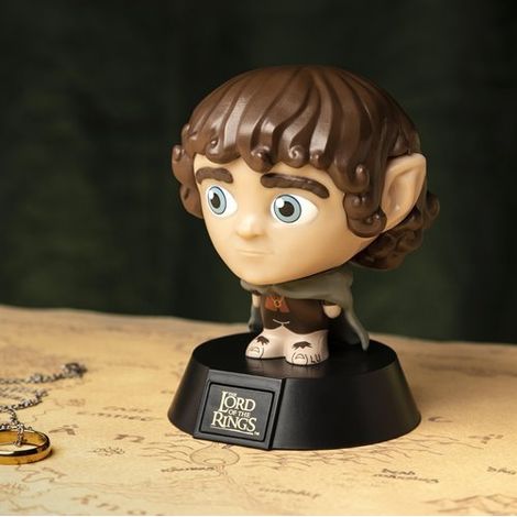 Paladone PP6543LR Lord of Rings Frodo 3D Icon Light BDP, Licencia Oficial de J. R. Tolkien's The Hobbit, Idea de Regalo único, Luz Nocturna Brillante o lámpara de Escritorio, Funciona con 2 Pilas AAA