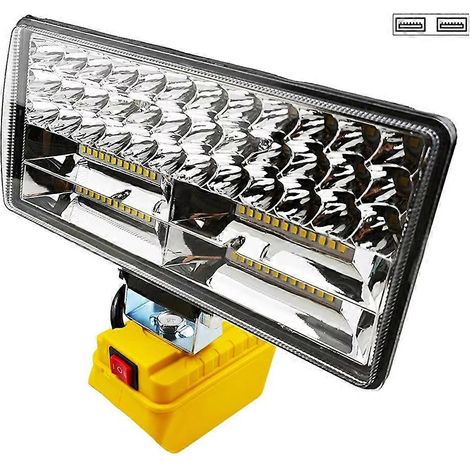 Lampe de travail LED extérieure Comping pour batterie Dewalt 18V, projecteur, lampe de pêche portable (1/5)