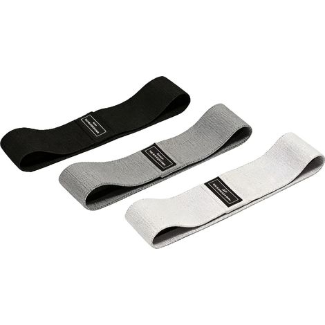Bandas de resistencia para caderas, tejido resistente, agarre antideslizante, color negro mejorado, 3 unidades. (1/2)