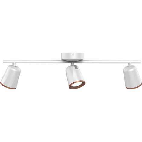 Plafonnier 3 Spot Orientable Alu Blanc 15W 60cm - Blanc Chaud 2300K - 3500K - SILAMP