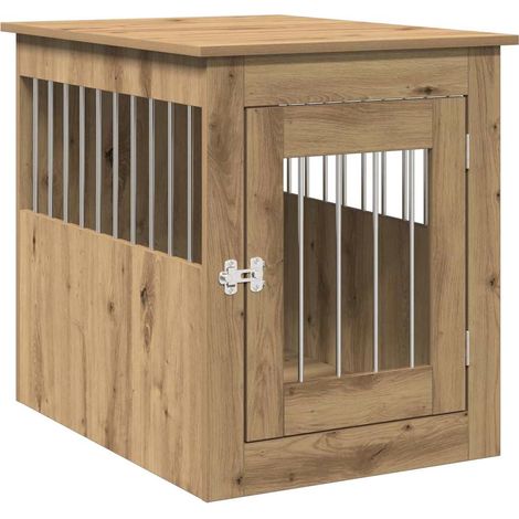Meuble de cage pour chiens chêne artisanal 55x75x65 cm CFW89231 (1/5)