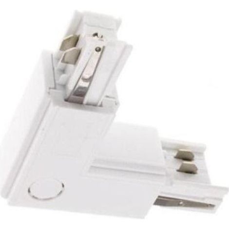 Connecteur LED d'Angle 90° pour Rail Triphasé BLANC - SILAMP