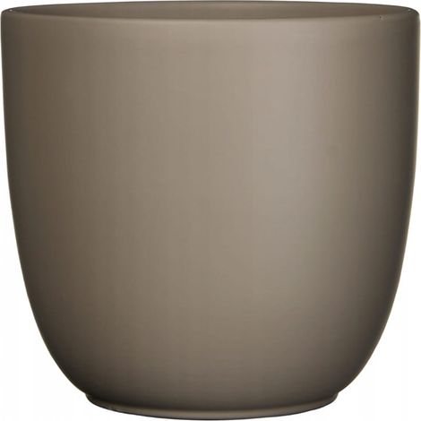 Maceta decorativa de cerámica de 7,5 x 8,5 cm - Gris mate (1/2)