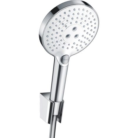 Hansgrohe Raindance Select S - Doccetta 120, 3 getti, con accessori, bianca/cromata 26721400 (1/4)