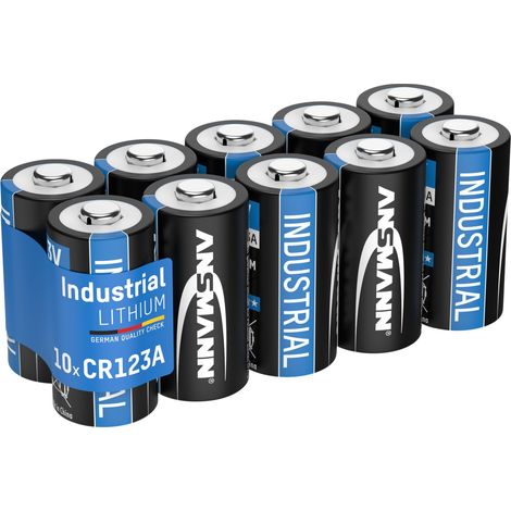 Ansmann – Piles CR123A 3V lithium longue durée – Lot de 10 – Performance optimale pour appareils photo et lampes de poche – Température d’utilisation -20°C à +60°C