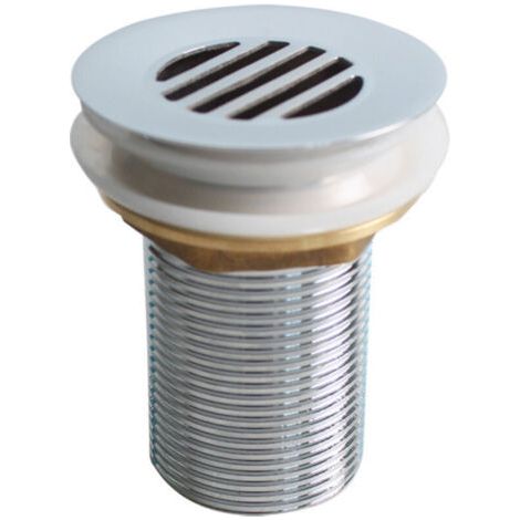 Bonde fixe de vidage pour lave-mains sans trop plein - écoulement libre - Grille laiton