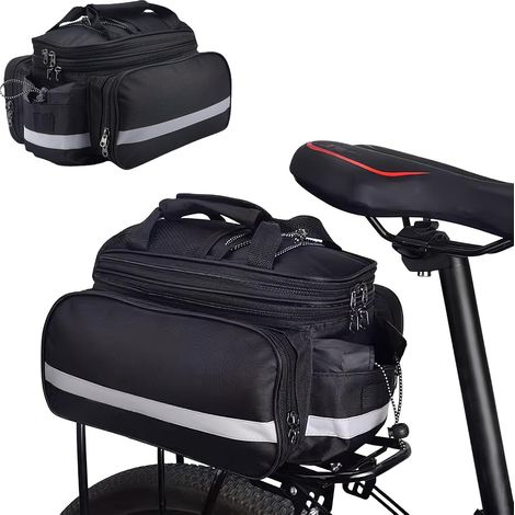 Alforja trasera multifuncional para bicicleta, impermeable, resistente a la lluvia y reflectante, ideal para deportes y viajes. (1/5)