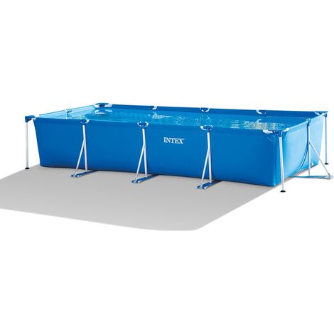 Intex 28274NP - Piscina Fuori Terra Rectangular Frame Rettangolare, Pompa Filtro 2006 L/h, 7127 L, Acciaio e PVC, Blu, 450x220x84 cm (1/10)