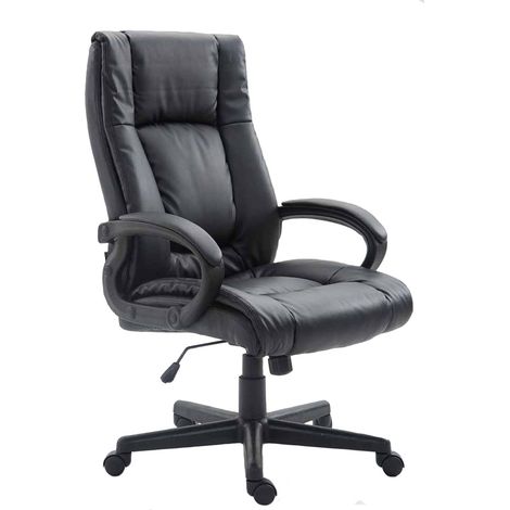 Sedia da ufficio XL Sparta in similpelle nero