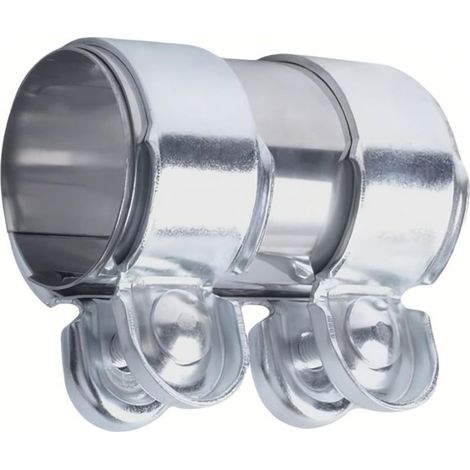 Colliers de Serrage pour Tuyaux d'Échappement Ø 55 x 95 mm, Acier Inoxydable Universel Manchon Echappement avec Double Collier (1/5)