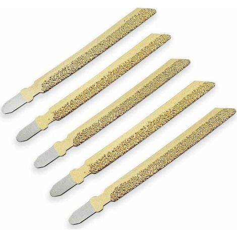 Lames de scie sauteuse diamantée pour Granit, marbre, céramique, Brique, Plastique de 100 mm de Haute qualité Professionnelle, Jeu de disques de Coupe sous Vide 5pcs doré (1/4)