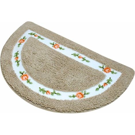 SHINING HOUSE Rosenblumen-Teppich, traditioneller Blumenblüten-Teppich – saugfähige Fußmatten, Badezimmerteppiche, rutschfeste Matten für den Türeingang, schnell trocknende Teppiche, Küchenteppiche, 4 (1/5)