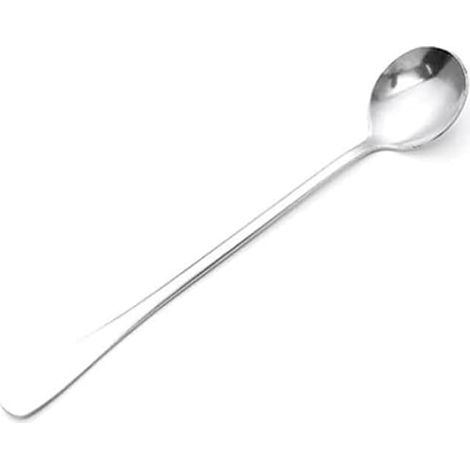 Cuillère à Long Manche, 19,1 cm pour agitateurs à café, cuillère à thé à la crème glacée, cuillères à mélanger en Acier Inoxydable pour laits, Milkshake, Boisson Froide(Round Head) (1/5)