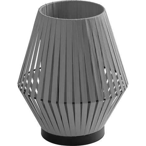 OSRAM Lampe de table DECOR Stripes E14 Gris 205mm, Lampe de table en acier et polyester avec design élégant (1/5)