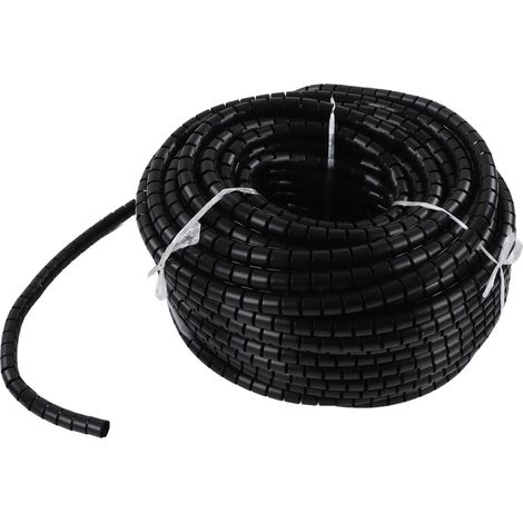 Gaine de protection pour câbles, résistante à l'usure, aux acides et aux alcalis, noire, diamètre 22 mm, longueur 50 m. (1/5)