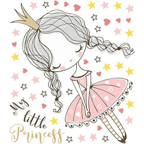 Stickers muraux couronne de princesse en PVC, adaptés aux chambres et aux jardins d'enfants (1/5)
