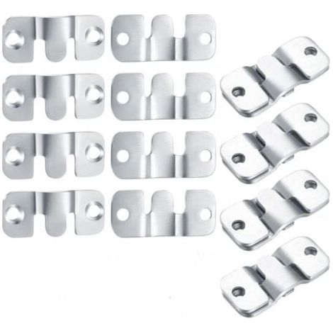 8PCS Support Montage Encastré Dissimulé, Crochet pour Cadre Photo, Mural Cintre Photo, Supports Suspension Emboîtement, Connecteur de Meubles pour Suspendu Fixation Miroirs (1/5)
