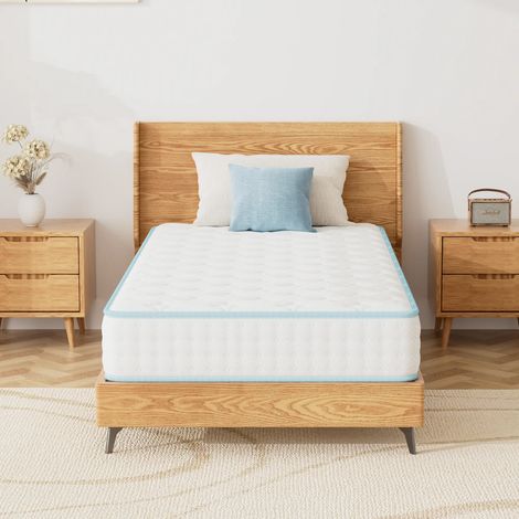 DEWINNER Matelas mousse mémoire 90x190 cm, Épaisseur 18 cm, Réversible Double Face, Soutien Ergonomique 7 Zones, Tissu Tricoté Doux et Respirant, Certifié Oeko-Tex (1/5)