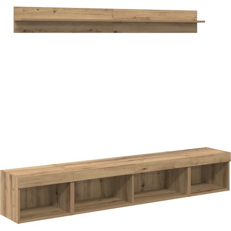 Maison Exclusive - Set di Mobiletto da TV a Parete 5 pcs Rovere artigianale