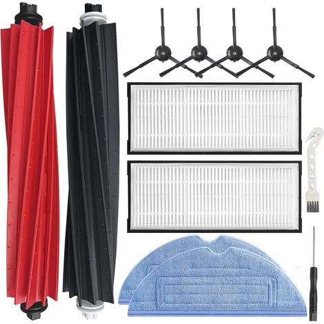 Pièces de Rechange pour Roborock S8/S8+/S8 Plus Aspirateur 1 Double Brosse à Rouleau, 4 Brosses Latérales, 2 Filtres HEPA, 2 Tracteurs (1/5)
