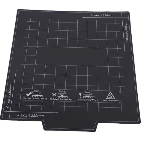 Adhésif plateau impression 3D 235x235mm – Surface magnétique anti-enroulement, remplacement accessoires imprimante, adhérence (1/5)