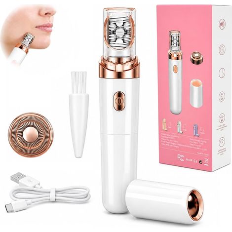 Épilateur Visage Femme Électrique 2 En 1 Avec Lumière LED (1/5)