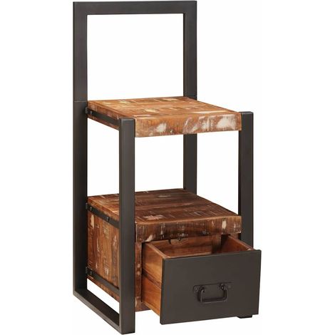 Support valet Multicolore 40 x 40 x 90 cm Bois Recyclé Solide (1/5)