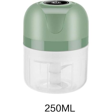 Mini hachoir à viande électrique portable USB,coupeur,broyeur,adapté pour Gar1995Pu123,snacks chili,hachoir de cuisine- 250ml-green