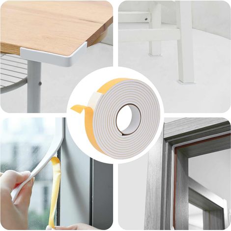 Ruban adhésif en mousse 10 pcs Blanc 30mm x 5m Mousse CR (1/5)