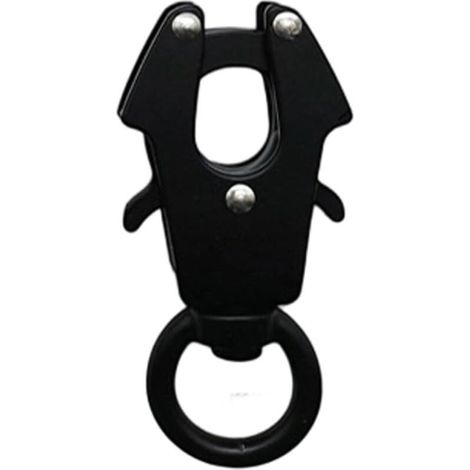 Mousqueton pour animaux de compagnie en alliage de zinc robuste avec rotation à 360 degrés, mousqueton pivotant incassable pour la randonnée et le camping, diamètre extérieur en alliage de zinc 15 mm. (1/4)