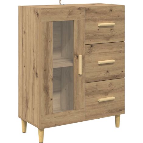 Maison Exclusive - Buffet Chêne artisanal 69,5 x 34 x 90 cm Bois d'ingénierie (1/5)